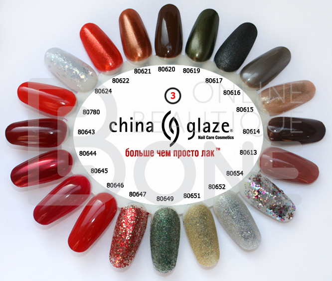 Палитра лаков China Glaze #3 80613-80654